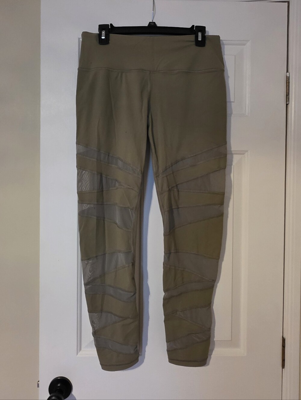 Victoria Secret Olive Green Mesh Panel Leggings